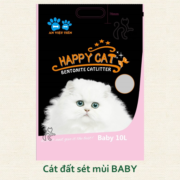 [TẶNG HẠT KHỬ MÙI cho 2 bịch] Cát vệ sinh cho mèo - Happy Cat 10L - 6 mùi - Tiệm Mèo Moa