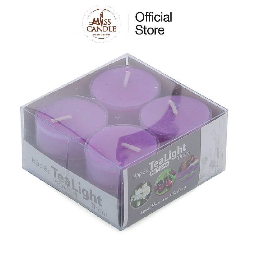 Nến thơm hộp 8 nến tealight Miss Candle NQM2059 (Chọn màu)