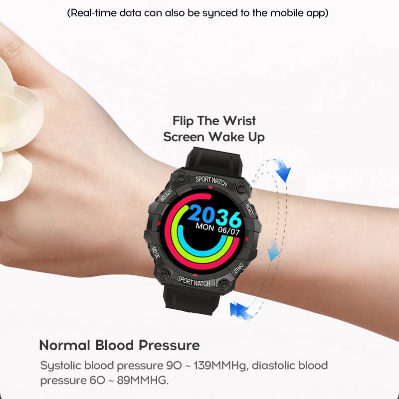 Đồng Hồ Thông Minh Đa Chức Năng Theo Dõi Sức Khoẻ Kiểu Dáng Thể Thao Cho Điện Thoại iOS Android