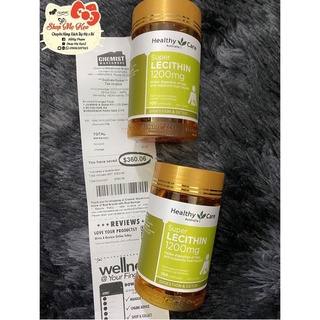 {Đủ Bill + Date 2025}Mầm đậu nành Healthy Care Super Lecithin 1200mg, Úc tăng cường sinh lý, ngăn lão hóa cho phụ nữ >30