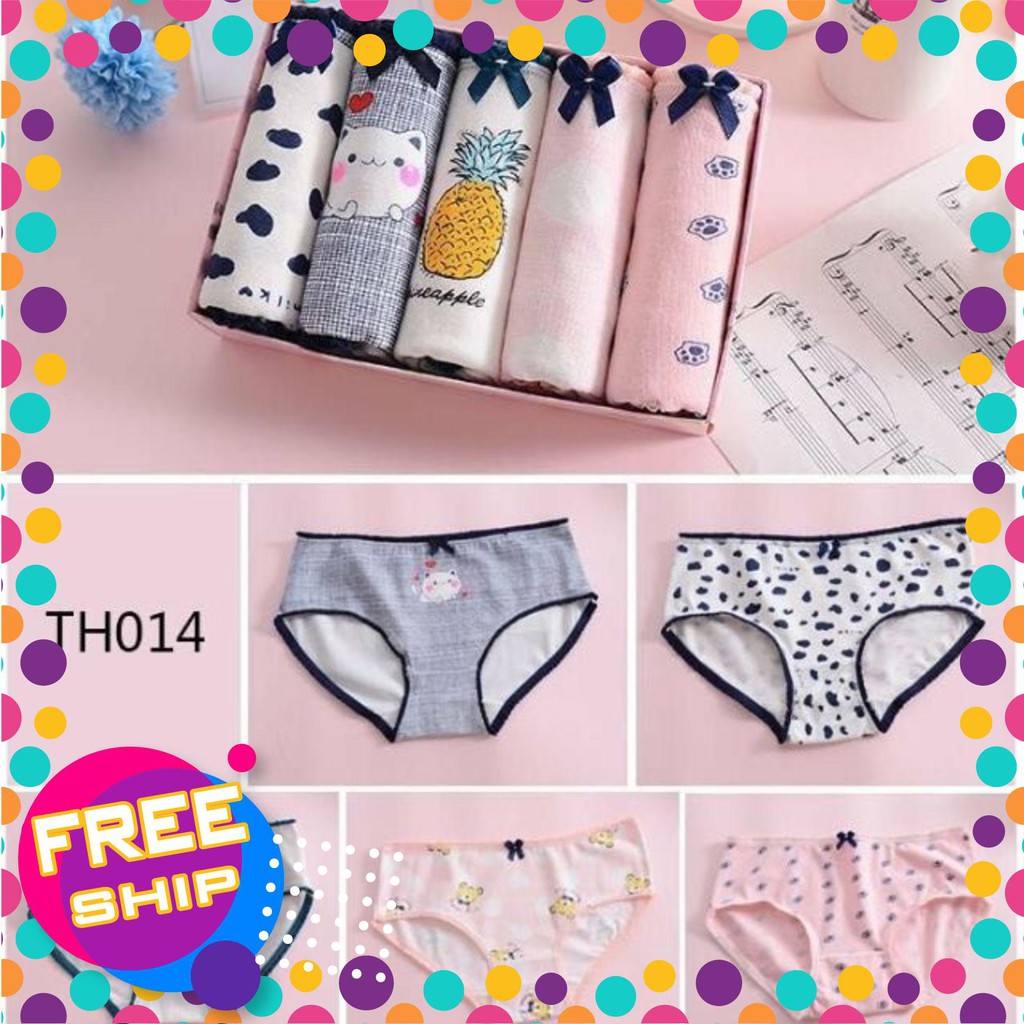 Sỉ - Hộp 5 quần lót cotton [BI &amp; CI]