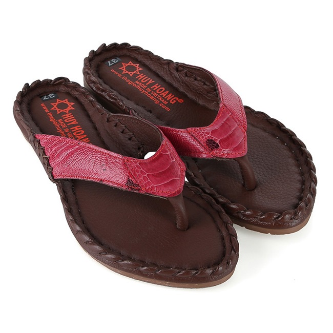 Dép nữ da đà điểu nhiều loại nhiều màu HP7409-10-11-12