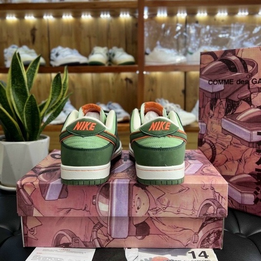 Giày Sneaker SB Dunk Xanh Rêu Cam|Sb Otomo Green Orange