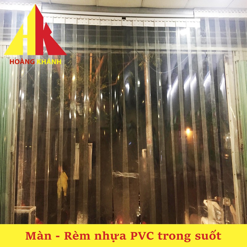 Rèm nhựa PVC ngăn lạnh điều hòa Hoàng Khánh Product sản xuất theo yêu cầu -  Rèm ngăn lạnh trong suốt độ dày 2mm