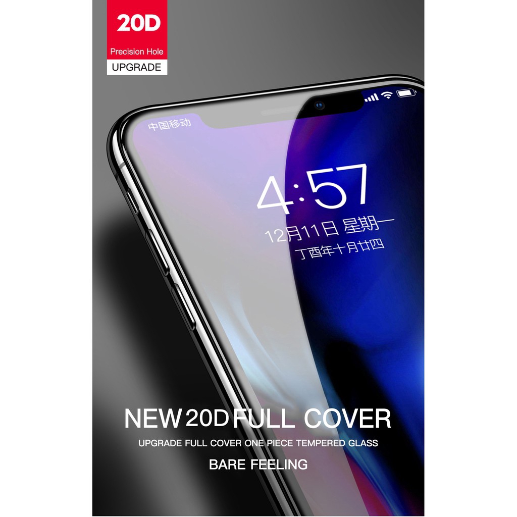 Kính cường lực bảo vệ toàn màn hình 20d thích hợp cho iPhone 11 Pro Max XS Max XR XS X 8 7 6