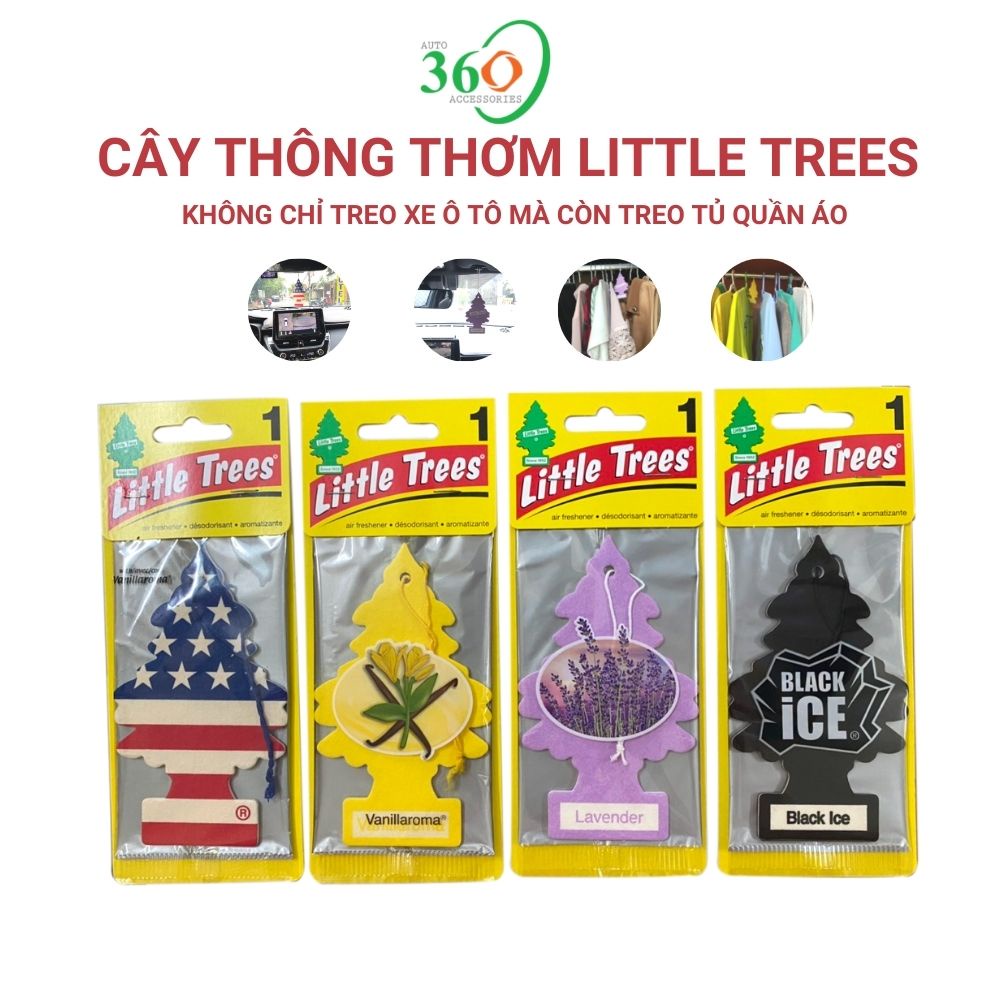 Cây thông thơm lá thông thơm Little Trees treo xe khử mùi phòng tủ quần áo nhiều mùi lựa chọn