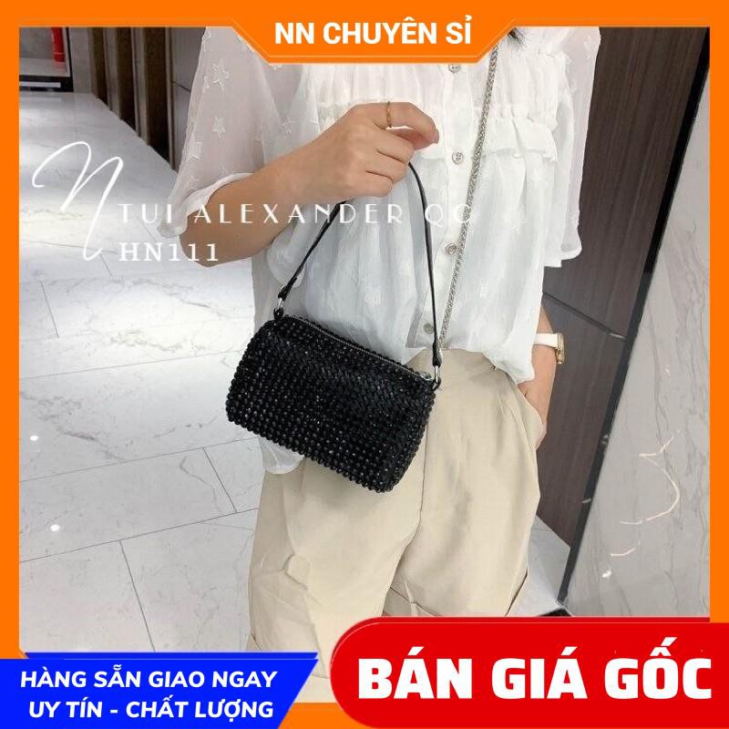 ( VIDEO THẬT) TÚI ĐÍNH ĐÁ LẤP LÁNH (ĐÁ RỜI KHÔNG PHẢI ĐÁ DÁN) - TÚI KẸP NÁCH SANG CHẢNH HN111 ⚡CÓ KÈM VIDEO⚡