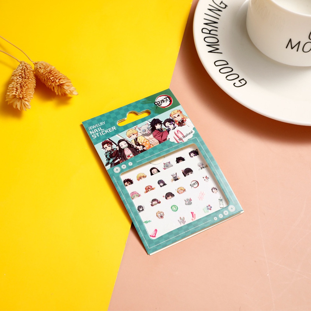 [Hàng mới về] Hình dán trang trí móng tay họa tiết hoạt hình Demon Slayer dễ thương