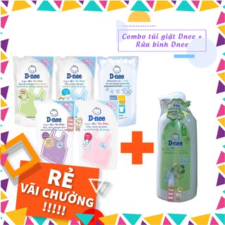 [COMBO SIÊU SỈ] COMBO NƯỚC GIẶT DNEE 600ml + NƯỚC RỬA BÌNH SỮA DNEE 620ml