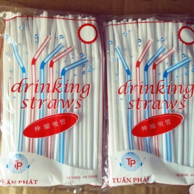 Ống hút trắng bẻ cong