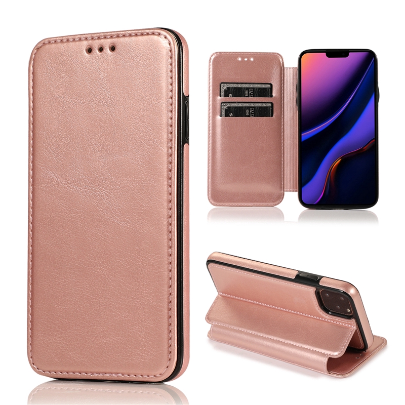 IPhone 12 11 Pro Xs Max XR 8 7 SE 2020 Leather Case Full Protection Flip Card slot Bracke Soft Cover Casing