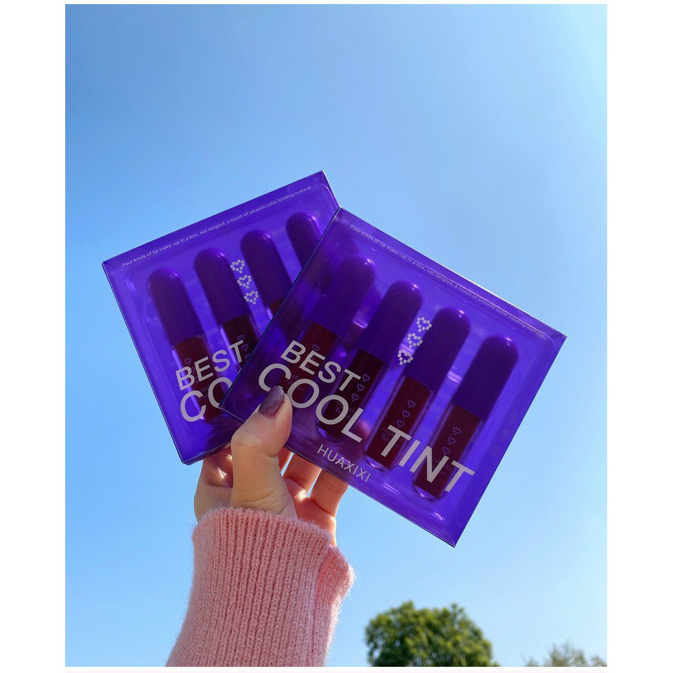 Set Son kem 4 Cây Best Cool Tint Tím