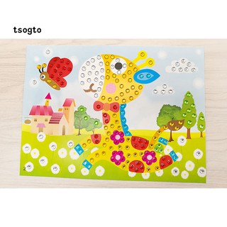 Set 4 tranh khảm dán đá pha lê DIY giáo dục trẻ em