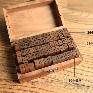 70 Con dấu gỗ khắc họa tiết chữ số truyền thống độc đáo