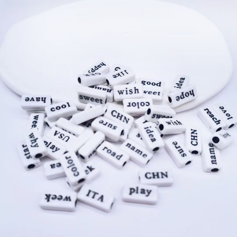 Bộ 50 Hạt Nhựa Chữ Cái Xâu Chuỗi Nhiều Màu Sắc