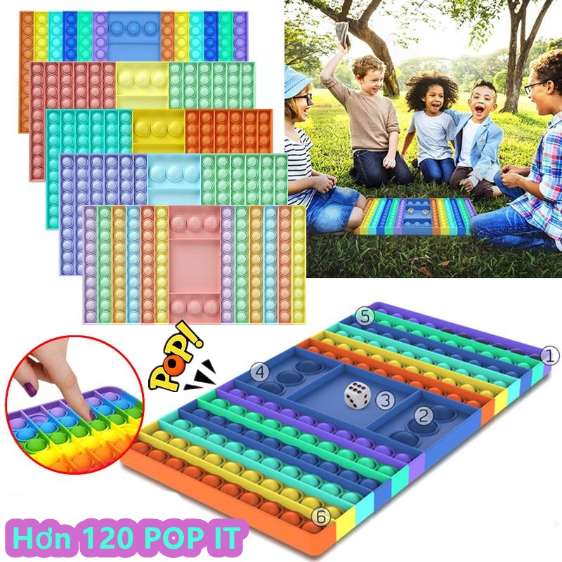Bàn cờ Push Pop It Bubble Sensory Đồ chơi giảm căng thẳng đồ chơi Bóp bong bóng thư giãn xả stress