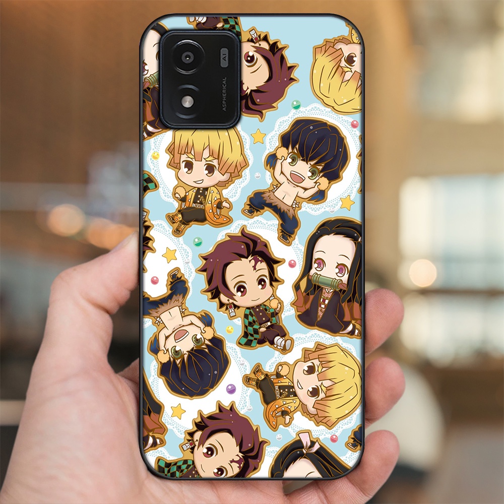 Ốp lưng Vivo Y01 viền đen in hình Zenitsu Kimetsu no Yaiba