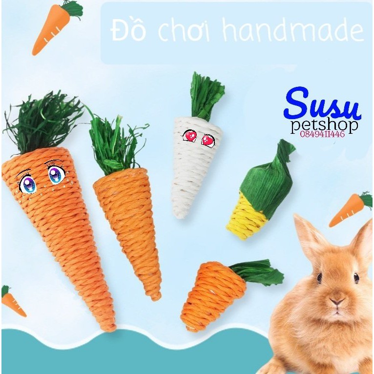  Đồ chơi cà rốt handmade cho Thỏ, Bọ và Chin