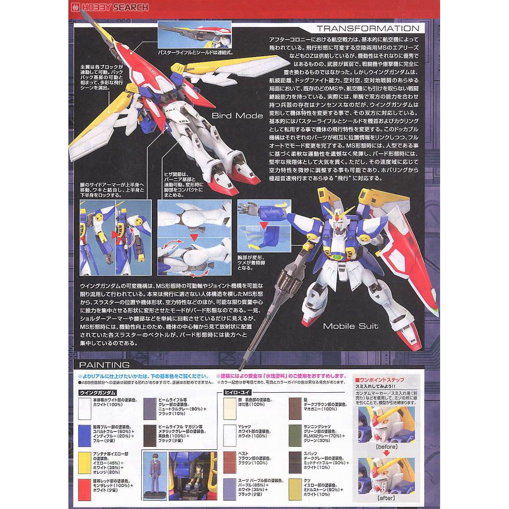 Mô hình lắp ráp MG XXXG-01W Wing Gundam Bandai - GDC 4573102641298