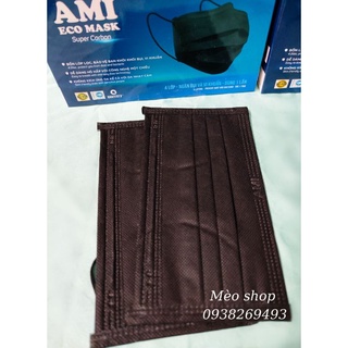 Hộp 50 khẩu trang y tế 4 lớp hiệu Ami màu đen