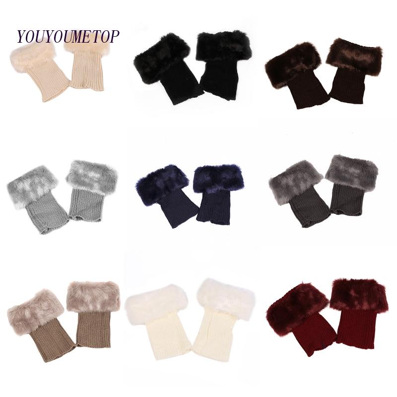 Youyo Vớ Ống Chân Dệt Kim Giả Lông Thú Giữ Ấm Mùa Đông Cho Nữ