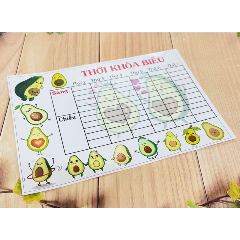 thời khoá biểu 5 tấm khác nhau cute ngộ nghĩnh / thời khoá biểu pony bơ vô diện 3 anh em nhà gấu mèo pusheen