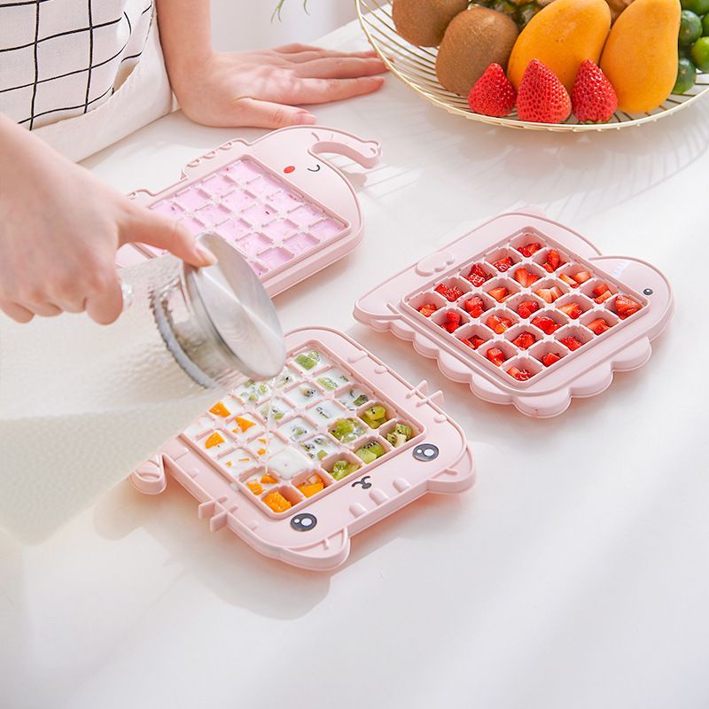 Khay làm đá cao cấp bằng nhựa hình thú 25 viên