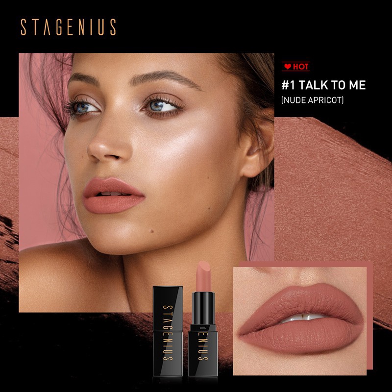 Son Lì STAGENIUS SoulMATTE Ẩm Mượt Chất Lượng Cao Son môi