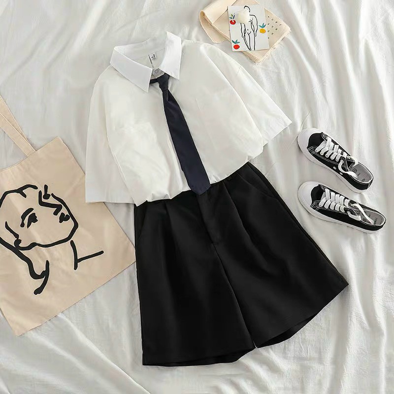 [RẺ VÔ ĐỊCH] Áo sơ mi cà vạt tay ngắn UK9321