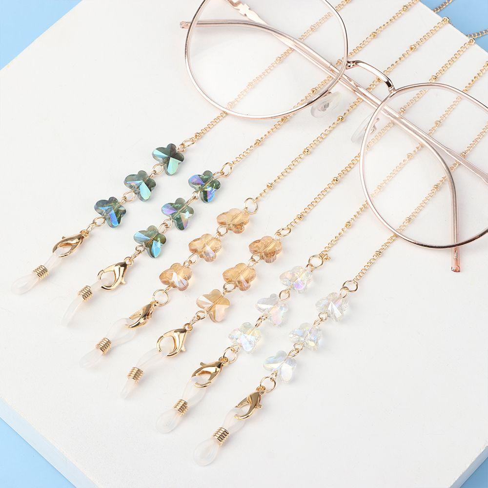 Dây Đeo Mắt Kính Chống Thất Lạc Bằng Kim Loại Hình Bướm Cho Nam &amp; Nữ|Chuỗi Hạt