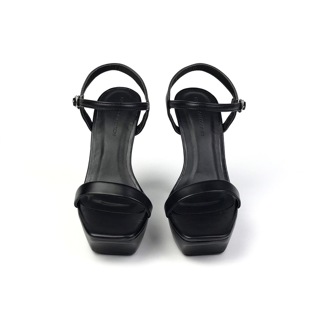 Giày Sandal cao gót 12cm HADU G128 đế đúp, gót trụ, quai ngang