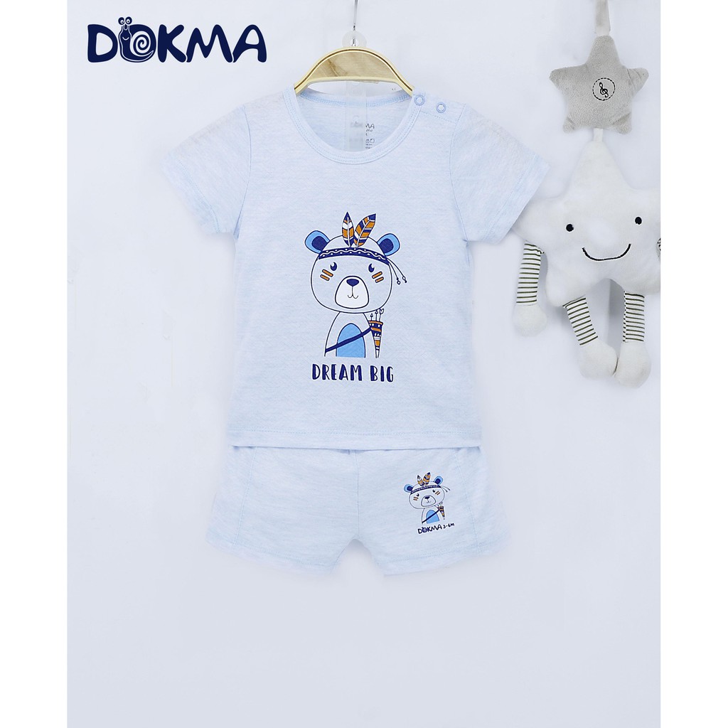 DB467 Bộ quần áo cộc tay cài vai Dokma (6-24M)