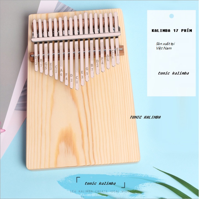 Đàn kalimba 17 phím gỗ Mahogany âm vang trầm ấm cho bạn mới tập chơi hoặc làm quà sinh nhật tặng bạn gái tặng bạn