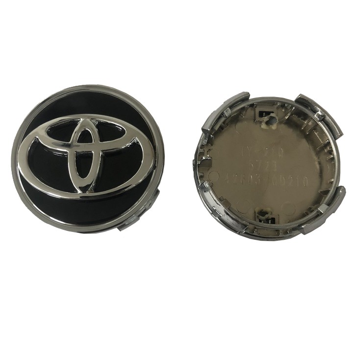 Logo chụp mâm, ốp lazang bánh xe ô tô Toyota đường kính 53MM - Chất liệu: Nhựa ABS - Mã: TY-210