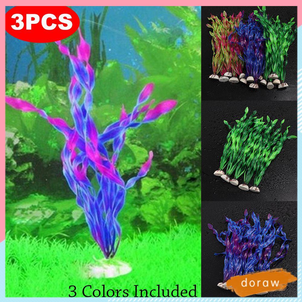 Bộ 3 Cây Xanh Nhân Tạo Bằng Nhựa Trang Trí Bể Cá