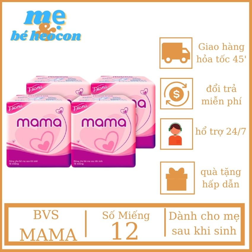 Băng Vệ Sinh Diana Mama Dành Cho Mẹ Mới Sinh + Mevabeheocon123