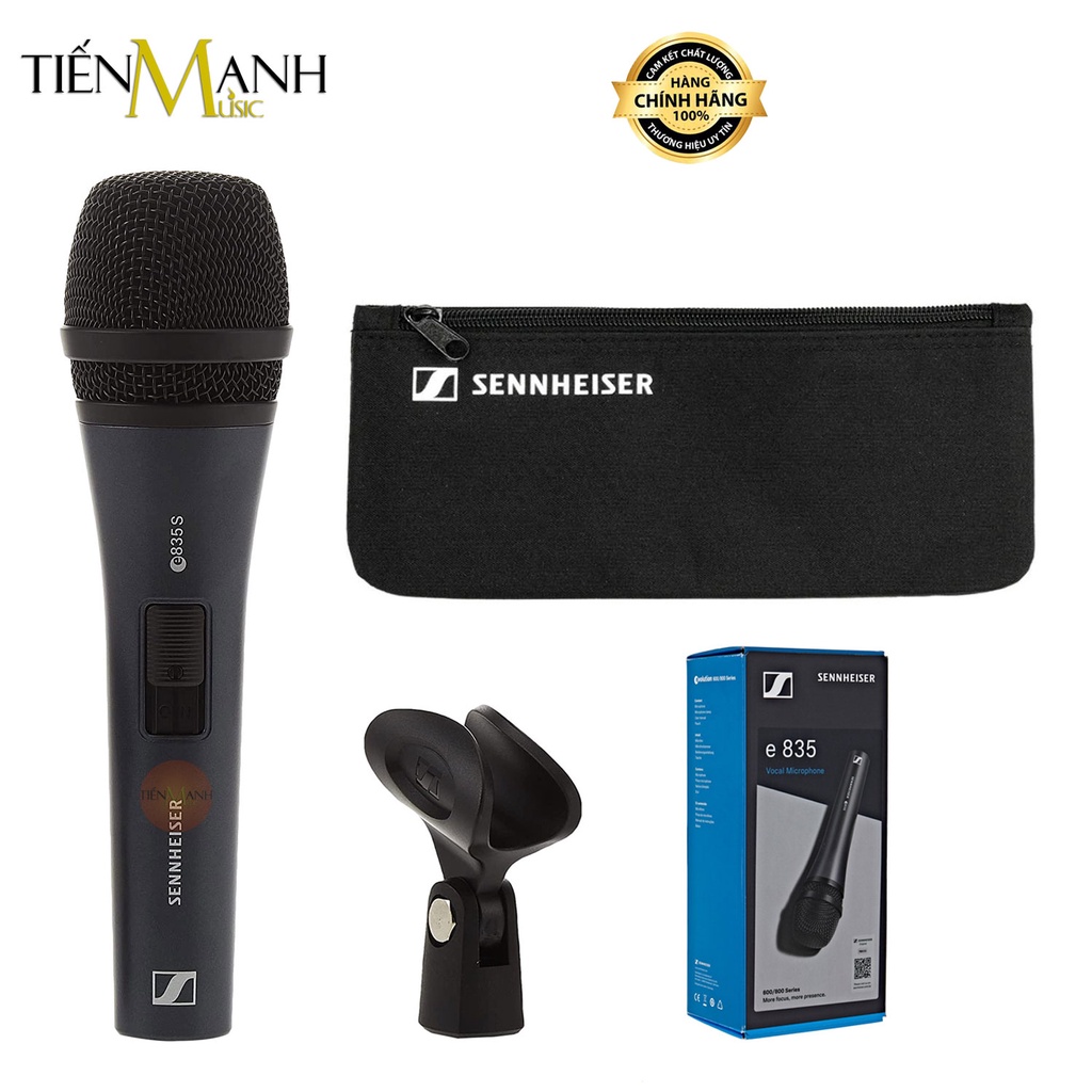 [Chính Hãng] Sennheiser E 835-S Micro Cầm Tay Có Công Tắc E835 Mic Cardioid Dynamic Vocal Microphone E835S