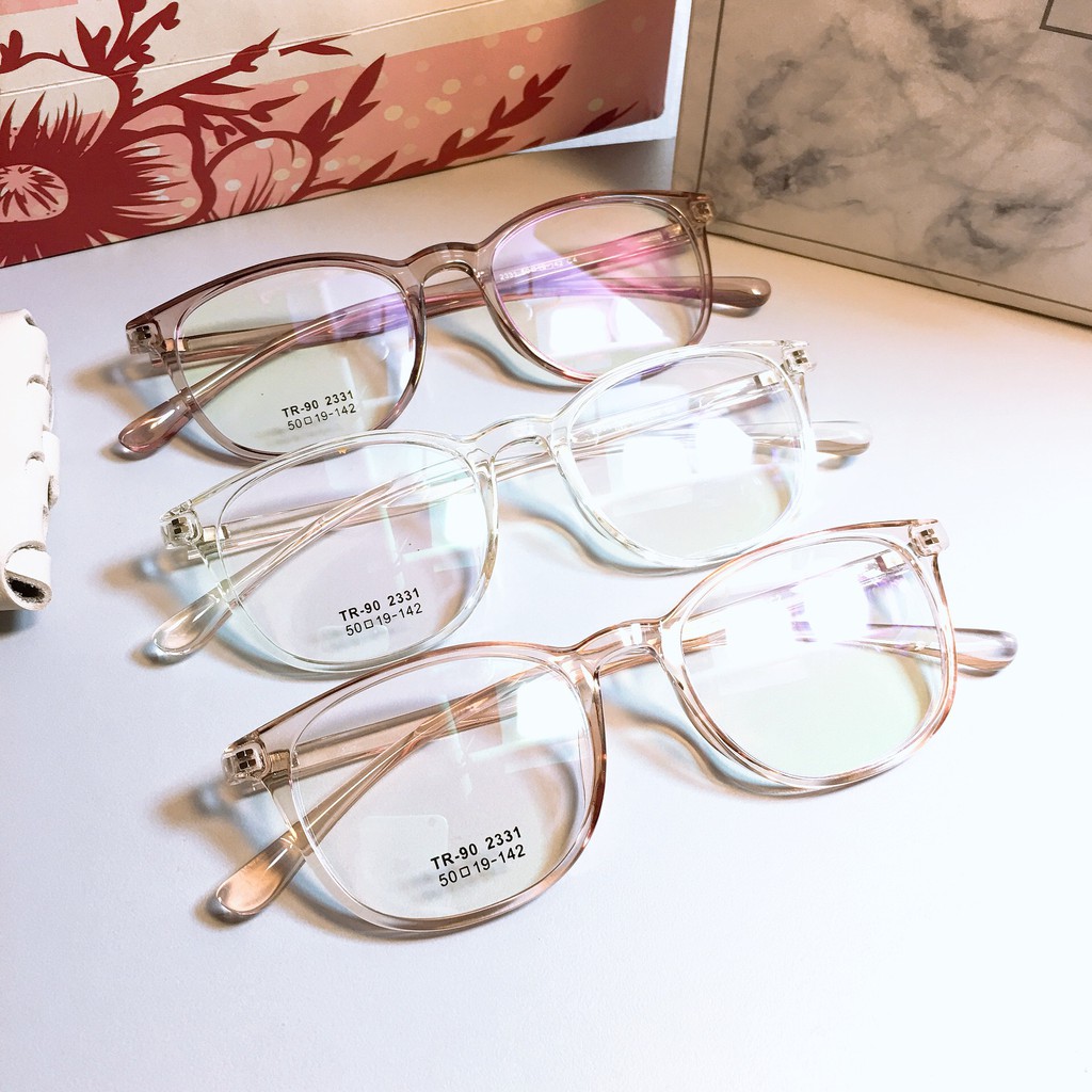 [Mã SKAMCLU7 giảm 10% cho đơn từ 0Đ] Gọng kính tròn bầu 2331 nhận cắt cận viễn loạn