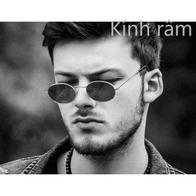 Kính mát tròng hình oval gọng thép không rỉ chất lượng cao