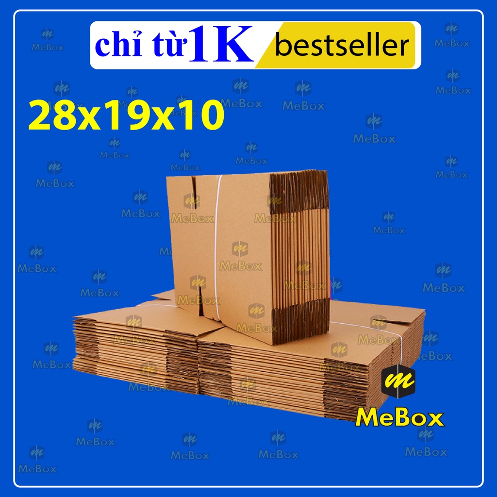 thùng hộp carton 28x19x10 bộ 50 cứng cáp