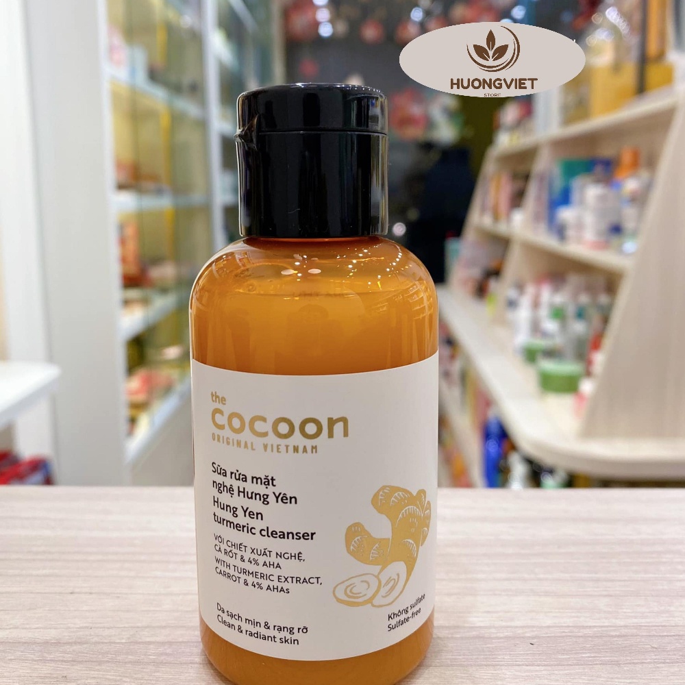 Sữa Rửa Mặt Nghệ Hưng Yên Cocoon Việt Nam Chính Hãng Thiên Nhiên Organic Dịu Nhẹ Trắng Da Giảm Mụn Tốt Cho Mọi Loại Da