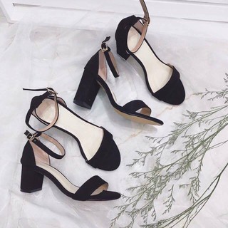Giày sandal cao gót MYS quai ngang DA  5p