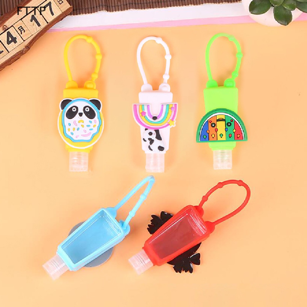 Giá Đỡ Bình Nước Rửa Tay / Chai Nước Rửa Tay Bằng Silicon Hình Động Vật / Trái Cây Kích Thước Nhỏ Gọn Dành Cho Bé