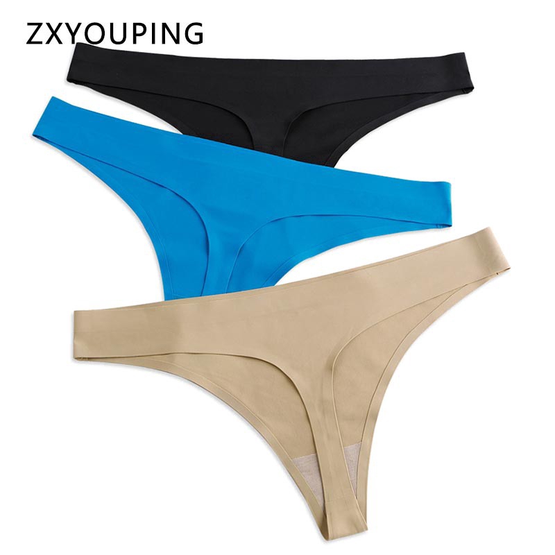 Quần lót lọt khe lưng thấp màu trơn size M-XL quyến rũ cho nữ