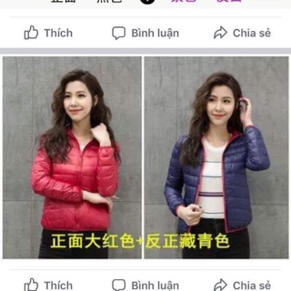 Áo khoác lông vũ 2 mặt nữ