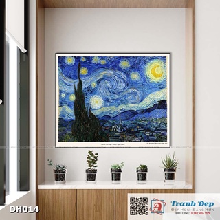Tranh canvas - starry night - vincent van gogh - dh014
