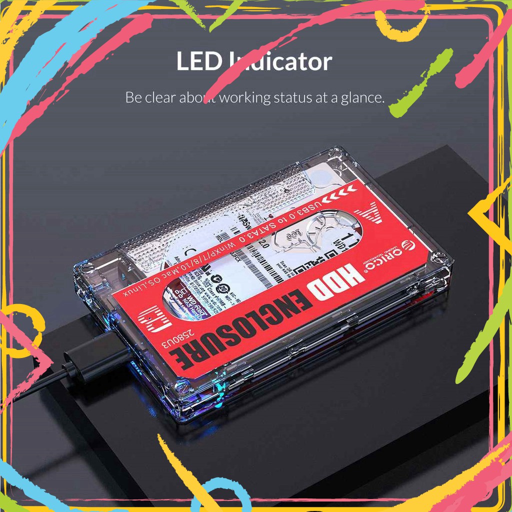 EW6 TYDB Hộp Ổ Cứng Hdd Box ORICO 2.5" 2139U3, USB 3.0 (trong suốt) - Bảo hành CHÍNH HÃNG 1 NĂM 44 EW | BigBuy360 - bigbuy360.vn