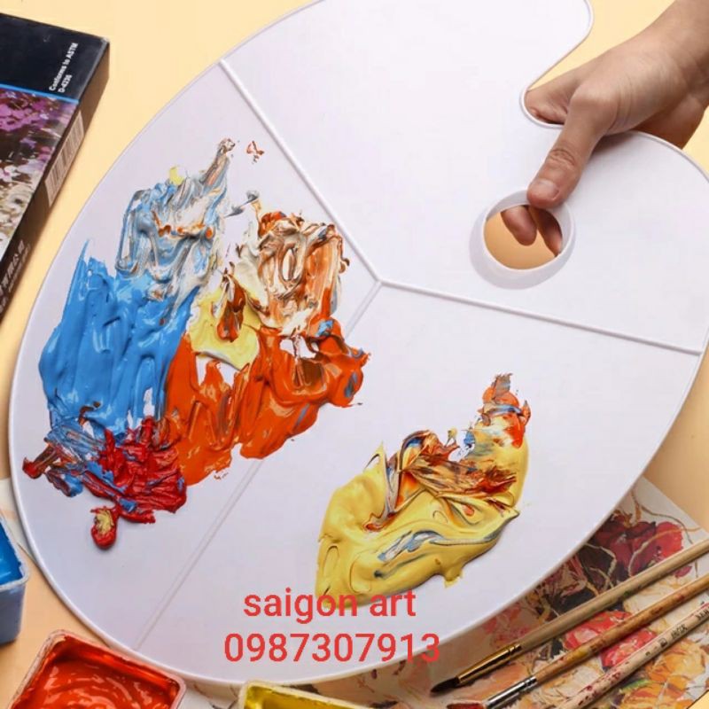 Pallet, Vĩ Pha Màu Chuyên Nghiệp, Dễ Sử Dụng (Nhựa 30*42cm)