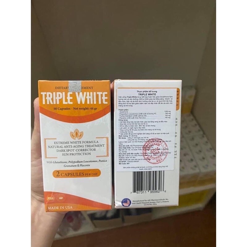 [CHÍNH HÃNG] VIÊN UỐNG TRẮNG DA TRIPLE WHITE | BigBuy360 - bigbuy360.vn