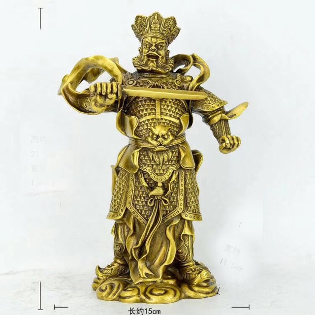 Bộ tượng đồng Tứ đại thiên vương cao 15cm